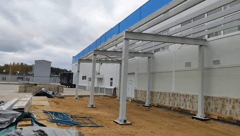 Пристройки из металлоконструкций